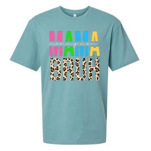 Mama Mommy Mom Bruh Cheetah Print Sueded Cloud Jersey T-Shirt