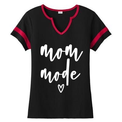 Mom Mode #Mommode Love Cute Gift Ladies Halftime Notch Neck Tee