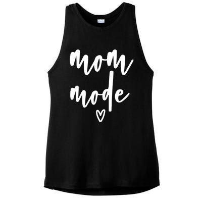 Mom Mode #Mommode Love Cute Gift Ladies PosiCharge Tri-Blend Wicking Tank