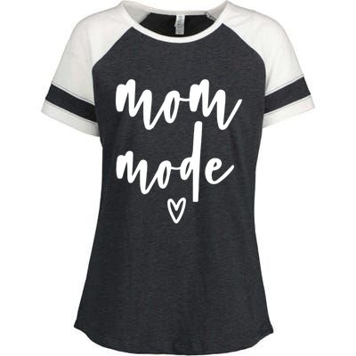 Mom Mode #Mommode Love Cute Gift Enza Ladies Jersey Colorblock Tee