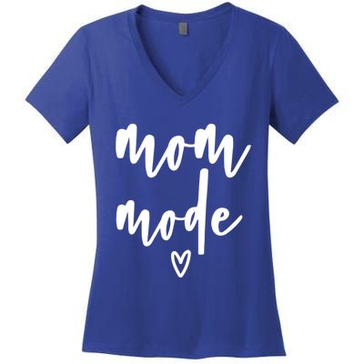 Mom Mode #Mommode Love Cute Gift Women's V-Neck T-Shirt