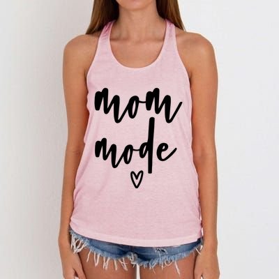 Mom Mode #Mommode Love Cute Gift Women's Knotted Racerback Tank