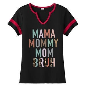 Mama Mommy Mom Bruh Ma Gifts Funny Saying Mom Ladies Halftime Notch Neck Tee