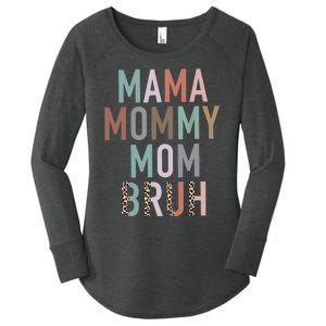 Mama Mommy Mom Bruh Ma Gifts Funny Saying Mom Women's Perfect Tri Tunic Long Sleeve Shirt