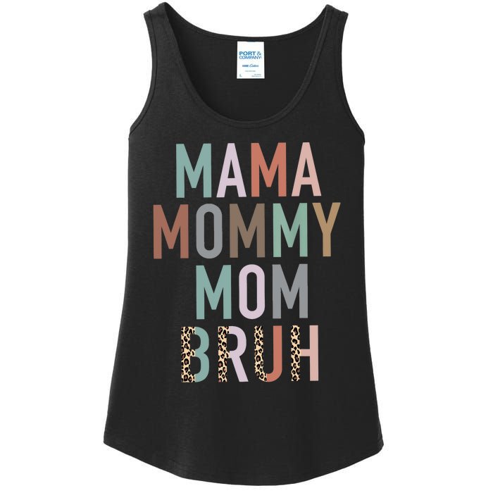 Mama Mommy Mom Bruh Ma Gifts Funny Saying Mom Ladies Essential Tank