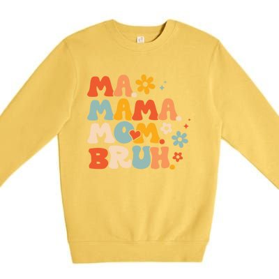 Ma Mama Mom Bruh Vintage Retro Premium Crewneck Sweatshirt