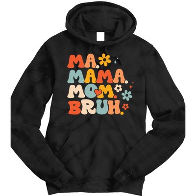 Ma Mama Mom Bruh Vintage Retro Tie Dye Hoodie