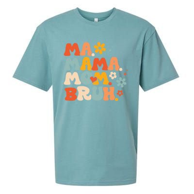 Ma Mama Mom Bruh Vintage Retro Sueded Cloud Jersey T-Shirt