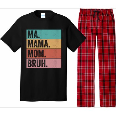 Ma Mama Mom Bruh Vintage Retro Pajama Set