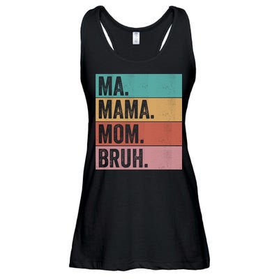 Ma Mama Mom Bruh Vintage Retro Ladies Essential Flowy Tank