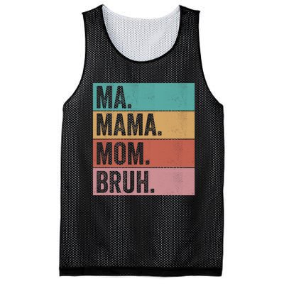 Ma Mama Mom Bruh Vintage Retro Mesh Reversible Basketball Jersey Tank