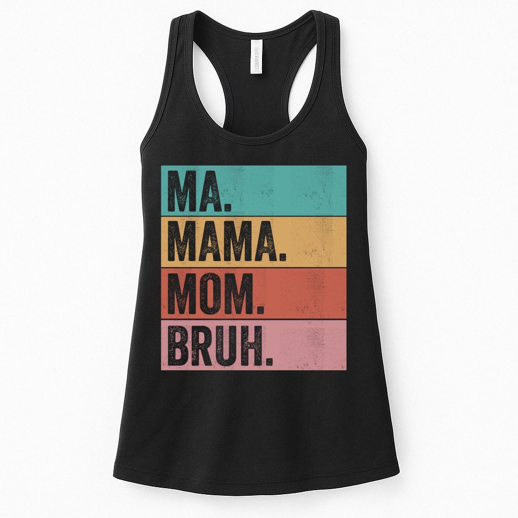 Ma Mama Mom Bruh Vintage Retro Womens Tank Top