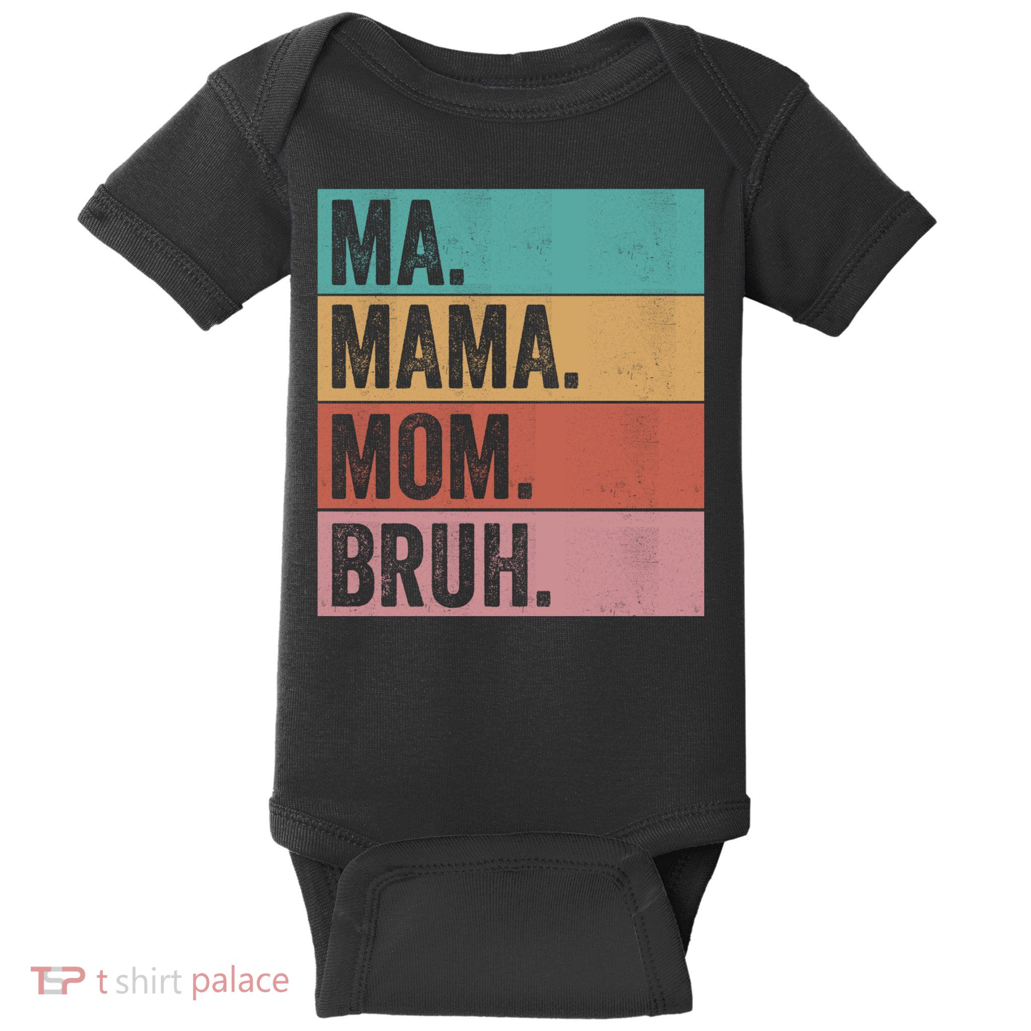 Ma Mama Mom Bruh Vintage Retro Baby Bodysuit