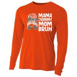 Mama Mommy Mom Bruh Funny Gift Cooling Performance Long Sleeve Crew