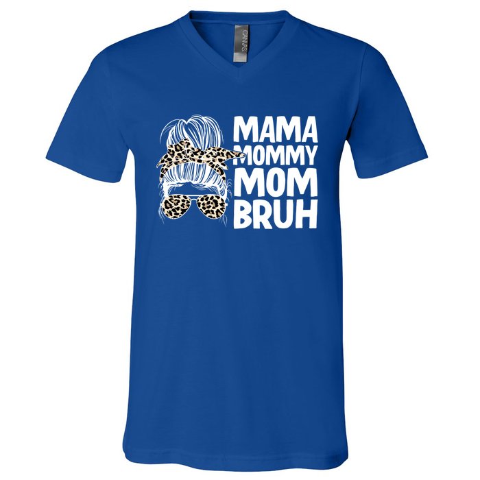 Mama Mommy Mom Bruh Funny Gift V-Neck T-Shirt