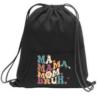 Ma Mama Mom Bruh Vintage Retro Sweatshirt Cinch Pack Bag