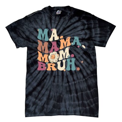 Ma Mama Mom Bruh Vintage Retro Tie-Dye T-Shirt