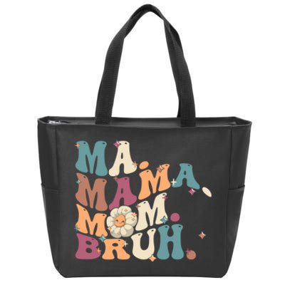 Ma Mama Mom Bruh Vintage Retro Zip Tote Bag