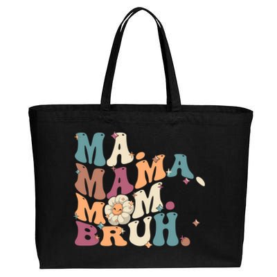 Ma Mama Mom Bruh Vintage Retro Cotton Canvas Jumbo Tote