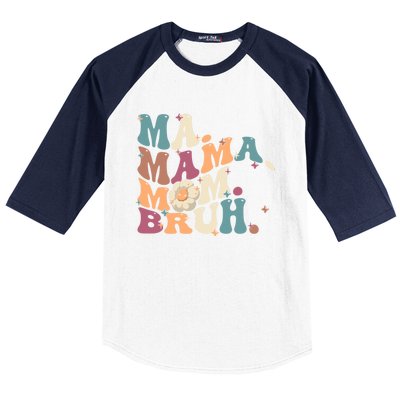 Ma Mama Mom Bruh Vintage Retro Baseball Sleeve Shirt