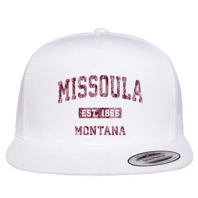 Missoula Montana Mt Vintage Athletic Sports Design Flatbill Hat