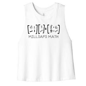 Millsaps Math Multiplication Women's Racerback Cropped Tank