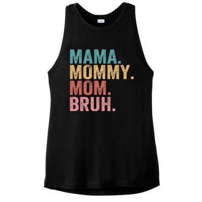 Mama Mommy Mom Bruh Mothers Day Vintage Funny Mother Ladies PosiCharge Tri-Blend Wicking Tank