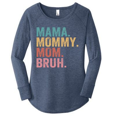 Mama Mommy Mom Bruh Mothers Day Vintage Funny Mother Women's Perfect Tri Tunic Long Sleeve Shirt