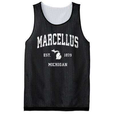 Marcellus Michigan Mi Vintage Established Athletic Sports Design Mesh Reversible Basketball Jersey Tank