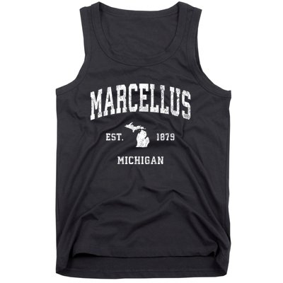 Marcellus Michigan Mi Vintage Established Athletic Sports Design Tank Top