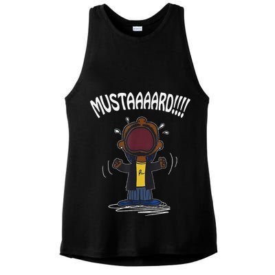 Mustard Meme Ladies PosiCharge Tri-Blend Wicking Tank