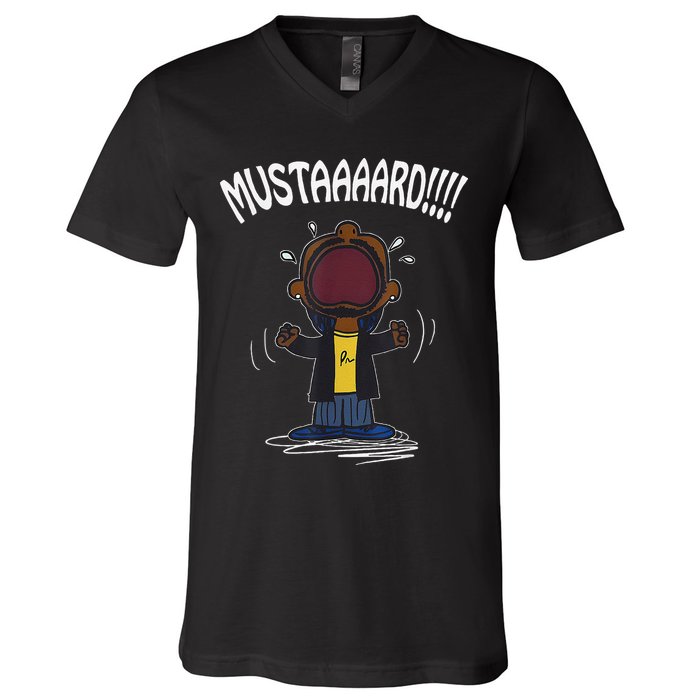 Mustard Meme V-Neck T-Shirt