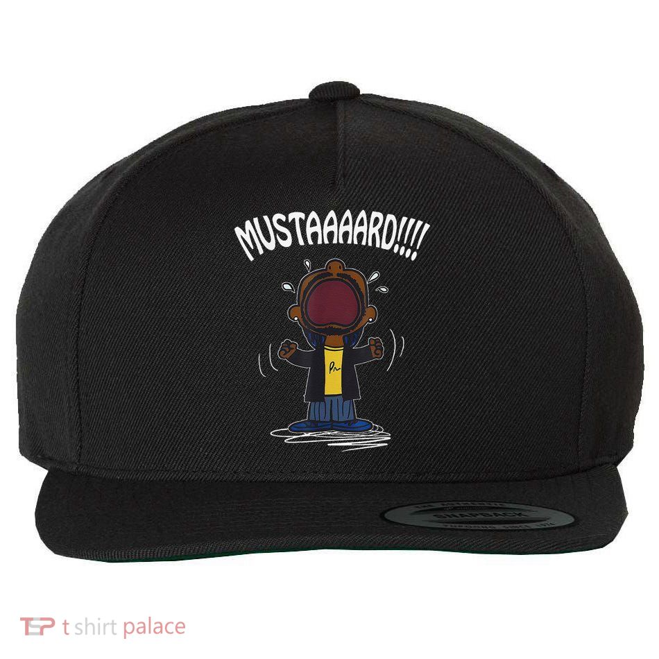 Mustard Meme Wool Snapback Cap