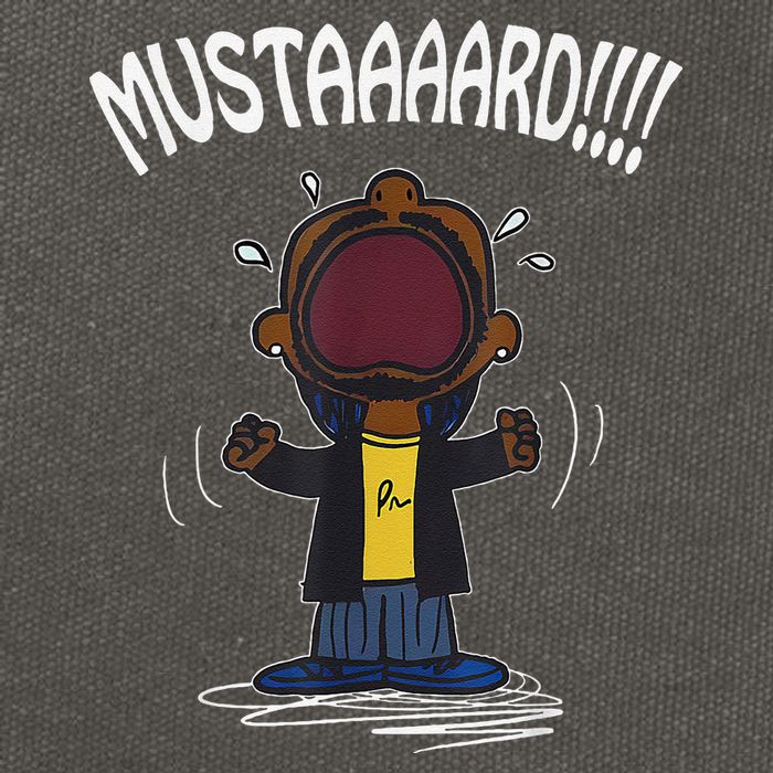 Mustard Meme Cotton Canvas Backpack