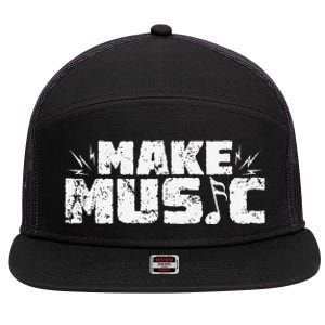 Make Music 7 Panel Mesh Trucker Snapback Hat