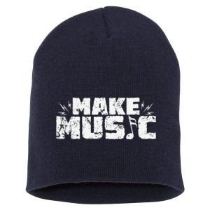 Make Music Short Acrylic Beanie