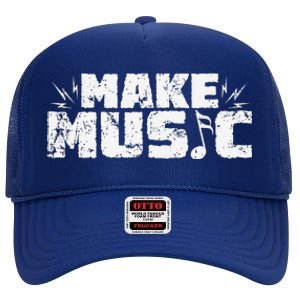 Make Music High Crown Mesh Back Trucker Hat