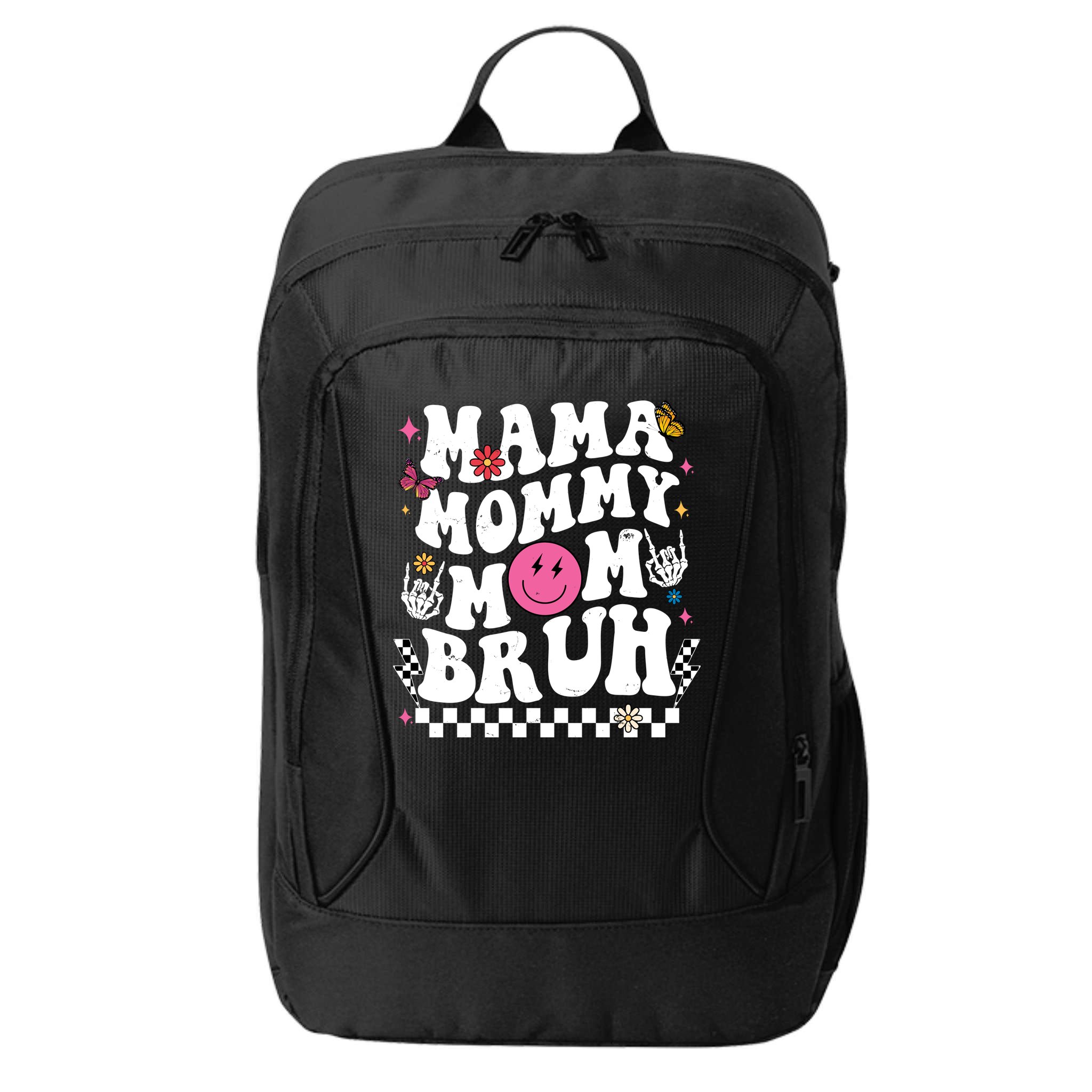 Mama Mommy Mom Bruh Retro Smile Face City Backpack