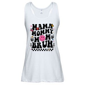 Mama Mommy Mom Bruh Retro Smile Face Ladies Essential Flowy Tank