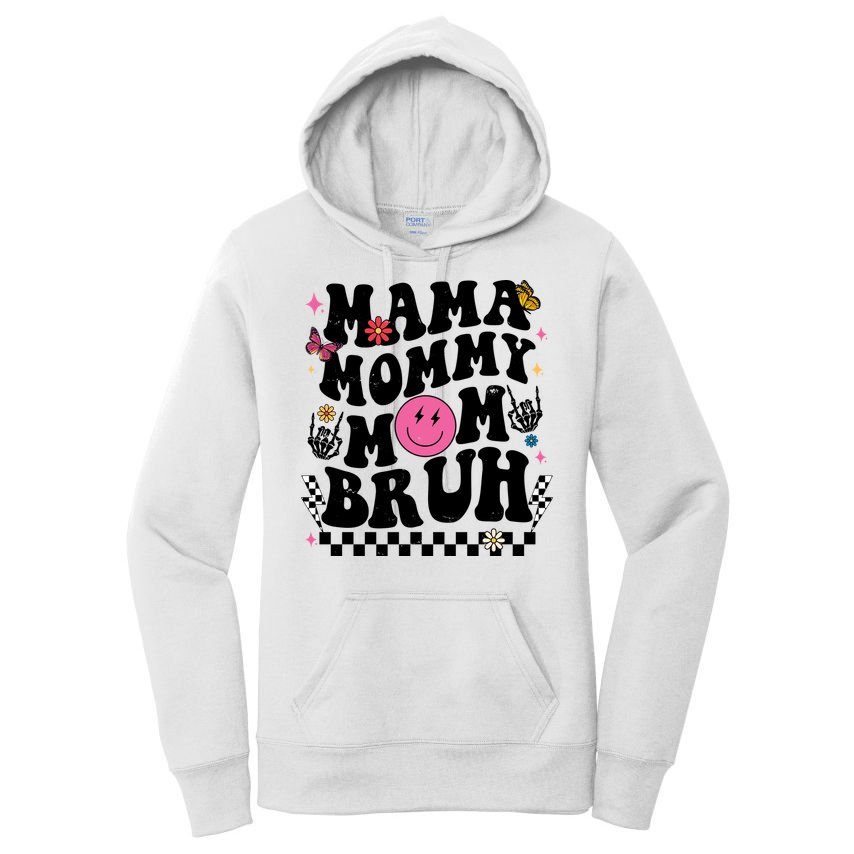 Mama Mommy Mom Bruh Retro Smile Face Women's Pullover Hoodie