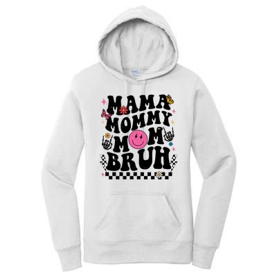 Mama Mommy Mom Bruh Retro Smile Face Women's Pullover Hoodie