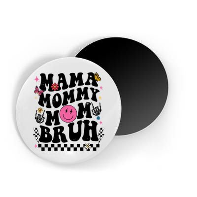 Mama Mommy Mom Bruh Retro Smile Face Magnet
