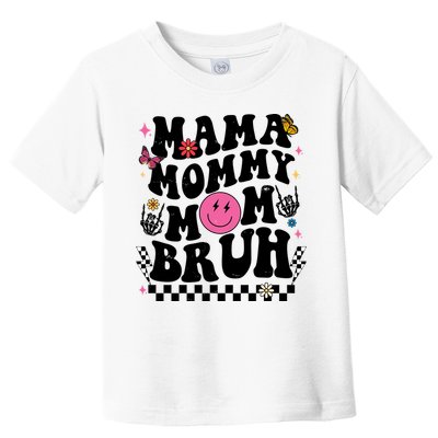 Mama Mommy Mom Bruh Retro Smile Face Toddler T-Shirt
