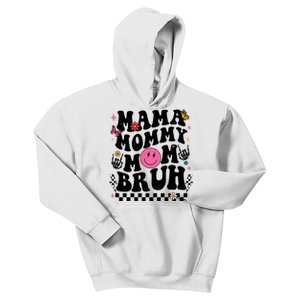 Mama Mommy Mom Bruh Retro Smile Face Kids Hoodie