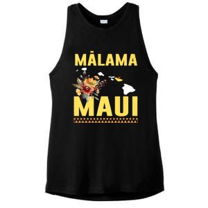 Malama Maui Malama Strong Hawaii Ladies PosiCharge Tri-Blend Wicking Tank