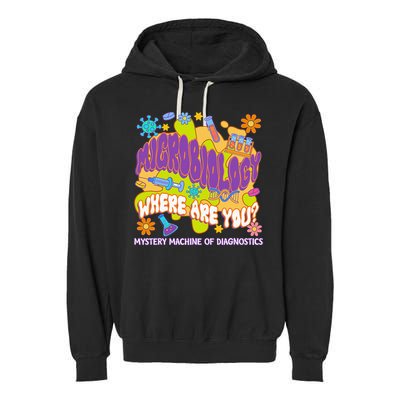 Microbiology Mystery Machine Of Diagnostics Lab Week 2025 Garment-Dyed Fleece Hoodie