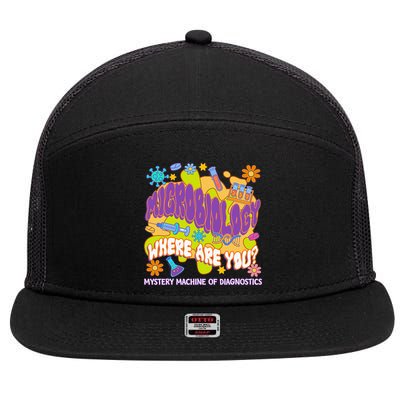Microbiology Mystery Machine Of Diagnostics Lab Week 2025 7 Panel Mesh Trucker Snapback Hat