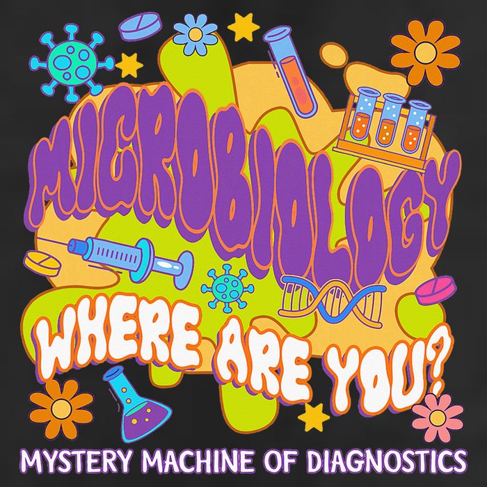 Microbiology Mystery Machine Of Diagnostics Lab Week 2025 7 Panel Mesh Trucker Snapback Hat