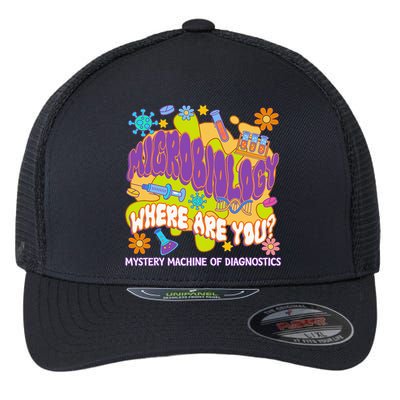 Microbiology Mystery Machine Of Diagnostics Lab Week 2025 Flexfit Unipanel Trucker Cap