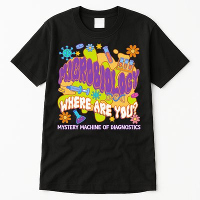 Microbiology Mystery Machine Of Diagnostics Lab Week 2025 Tall T-Shirt
